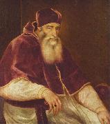 TIZIANO Vecellio Portrat des Papst Paul III. Farnese oil painting artist